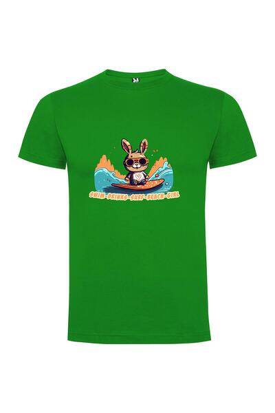 iLovePrints Bunny Surfing Sensation Tshirt