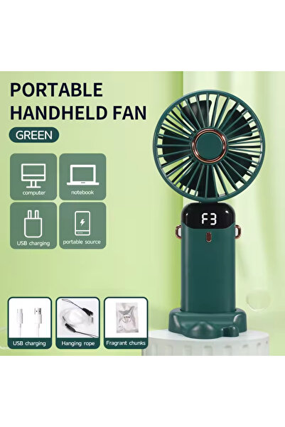 Mmctech Taşınabilir Dijitalli Mini Fan Şarjlı, Sessiz ve Güçlü Serinletici Fan