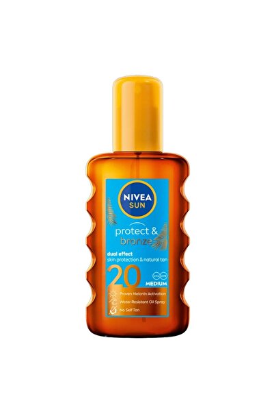 NIVEA Spray ulei pentru corp cu protecție solară SPF 20 Protect & Bronze, 200...