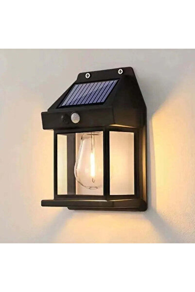 OEM Lampă Solară de Perete tip Felinar cu Senzor de Mișcare | 3 Moduri de Lum...