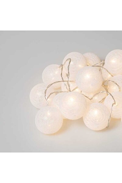Generic 20 λαμπάκια LED σε σειρά με διακοσμητικές λευκές πλεκτές υφασμάτινες ...