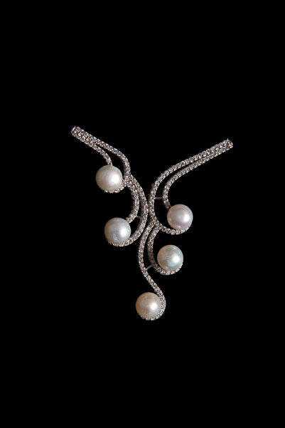 L&S JEWELLERY ÇOK İNCİLİ (İNCİ KOLYE UCU) 925 AYAR GÜMÜŞ RODYUM (BEYAZ ALTIN)...