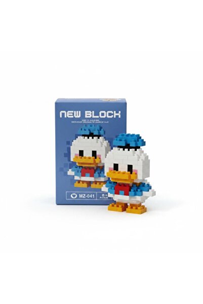 MEGOLA STORE Hobi ve Koleksiyon İçin Mini Blok Donald Duck Figürü Yapım Seti