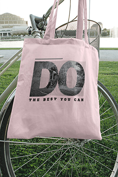 buzagi tasarım ürünleri Do Best Zippered Lined Gusseted Canvas Bag 35 X 40 cm