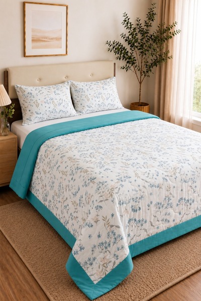 Bikaya Home Set dublu cu cadru pentru pat |   200x230 cm |   100% bumbac |   ...
