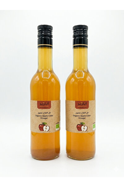 albrare أبارير - خل التفاح العضوي الطبيعي (Organic Apple Cider Vinegar) عبوتين