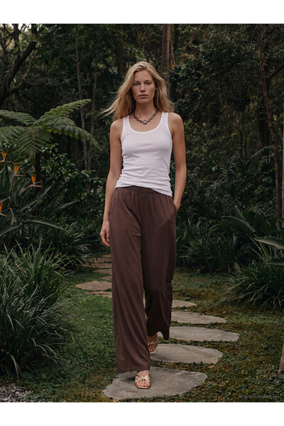 LC Waikiki Modal Blended Women's Pants with Waist Cord for Style Seekers from...