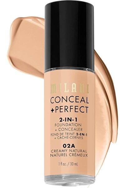 MILANI Conceal + Perfect 2-in-1 Foundation + Concealer - Natural Creamy Liqui...