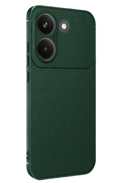New Face Spt-Gld Poco X8 Pro Auto Focus Carbon Cover - (141502) Dark Green