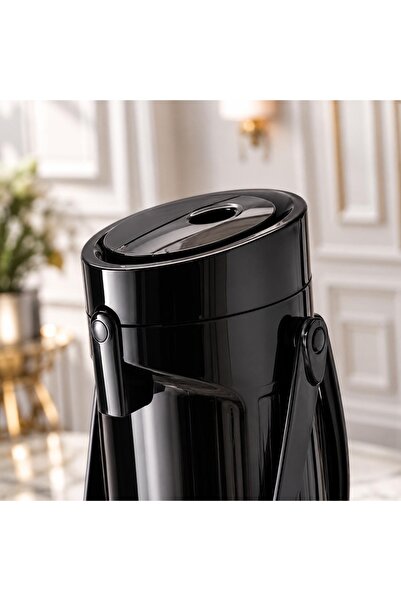 laverahome Elegant Black Color Luxury Thermal Pressure Thermos1.9L