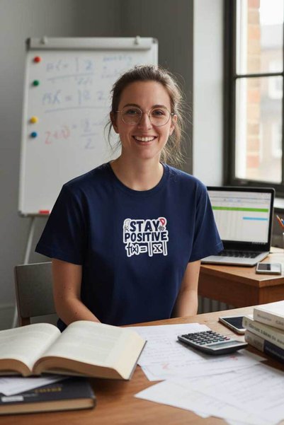 Satranç Medya Mathematics Mood: Positive T-Shirt Science Tee Shirt