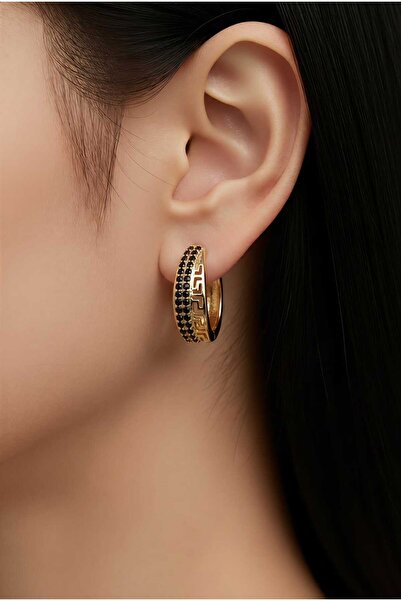NN Cercei DENIM ,Otel inoxidabil placat cu aur 14 k