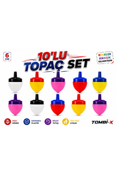 TOMBİ-X Nostaljik Topaç Oyunu 10'Lu Set