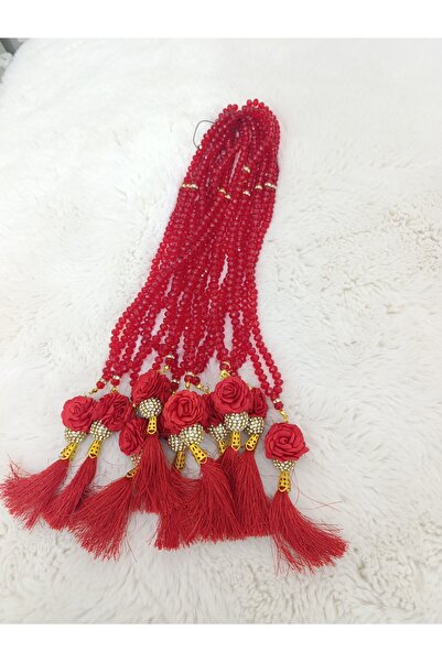 Muhtelif Bijuteri Crystal Beaded Rose Tassel Prayer Beads Set of 10 - Mevlüt ...