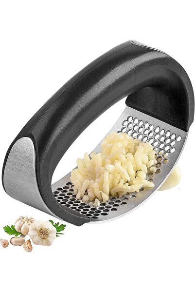 Generic Stainless steel Ginger Garlic Press Black Color