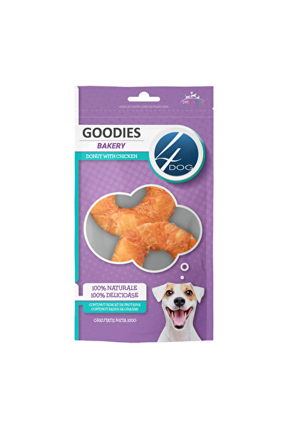 4dog GOODIES Patiserie Gustări tip gogoașă cu pui pentru câini 100 g
