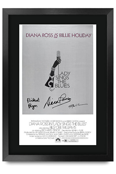 HWC Trading ملصق فيلم FR A3 Lady Sings the Blues مع صور ديانا روس وريتشارد بر...