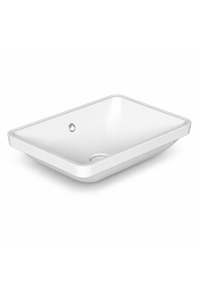 Duratiles Dura Bagno Tezgah Altı Kare Gömme Lavabo 50x38 cm, Beyaz | 5930