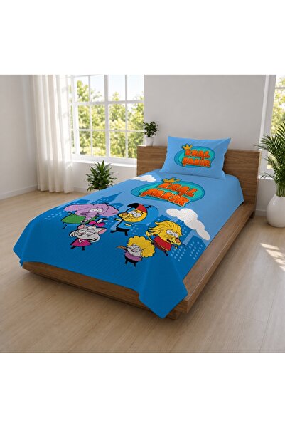 Home Nevresimhome Single Pique Set with Sheets Kral Şakir Cartoon Character
