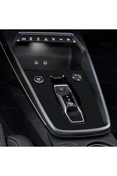 ael-tech Audi A3 Uyumlu Vites Etrafı 5D Karbon Görünümlü TPU Koruma 2025-2026