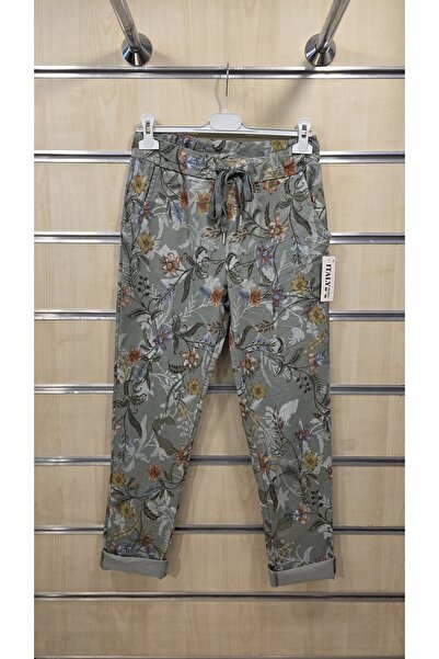 Park Moda Italian Trousers Lycra Floral Pattern