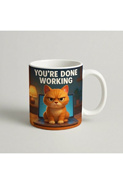 Petgifts Cana Cadou Personalizat Amuzanta Cu Mesaj You're Done Working - Cera...
