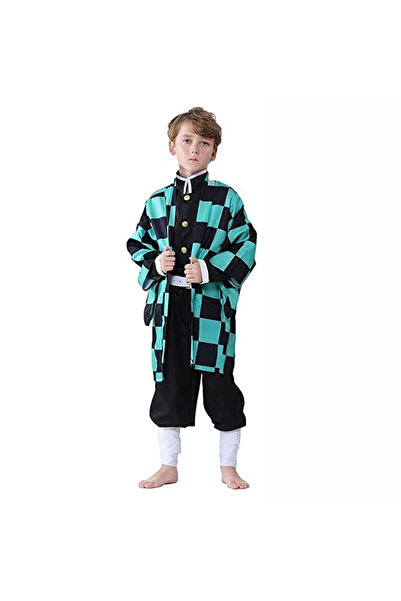 Al Aoyama Adult Kimono Tanjiro Robes Uniform with Full Cosplay Set for Girls ...