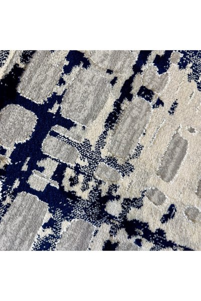 Handpicked Furniture Abstract Blue Rug, Ultra Soft Area Carpets For Bed Room, Living Room, And Dining Room, Antislip Floor Carpets, Easy To Clean, Made In Turkey