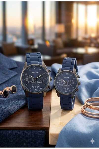 SPECTRUM PREMİUM Spectrum Silicone Cord Dear Couple Wristwatches Watch Box Gi...