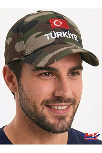 AXE SPORTSWEAR Adjustable Velcro Back Turkey Turkish Flag Embroidered Basebal...