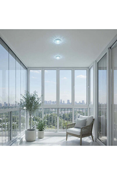 La Cucu Spot LED ORBITA, 5W, Rotund, Lumina Rece + RGB, Alb, Rasina si Sticla