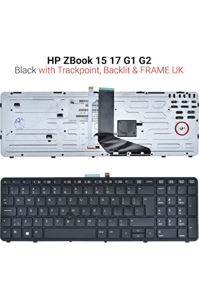 HP Πληκτρολόγιο φορητού υπολογιστή για Zbook 15 17 G1 G2 με οπίσθιο φωτισμό κ...