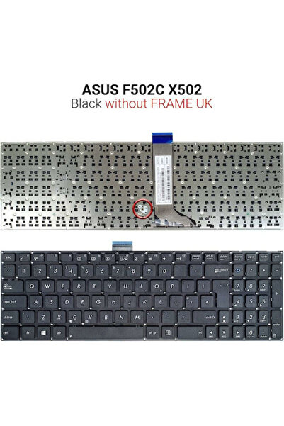 ASUS Πληκτρολόγιο φορητού υπολογιστή χωρίς πλαίσιο και με αγγλική (UK) διάταξ...