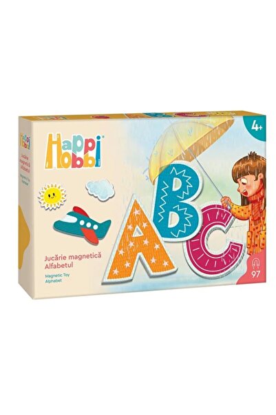 Happi Hobbi HappiHobbi Alfabet cu 97 de magneți educaționali din hârtie - AS