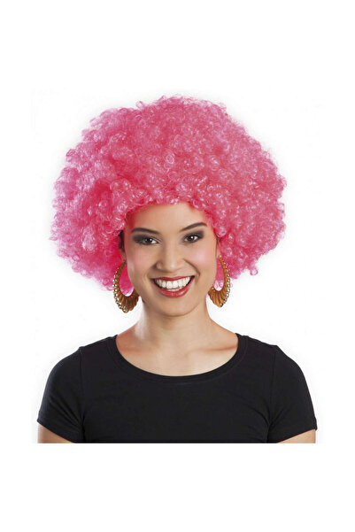 ZERO LAND Svl-Shop Pink Color Curly Afro (214530) Bonus Wig