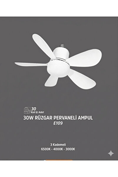 Nisa 30 w pervaneli kumandalı tavan vantilatör