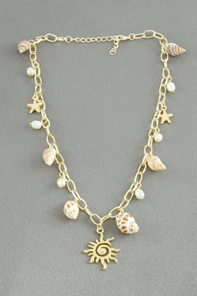Generic Brand Sun Sea Shell Chain Necklace