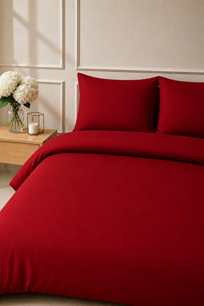 Anılsan Elif Satin Flat Double Set Buttoned Duvet Cover Quilt Cover 100% Cott...