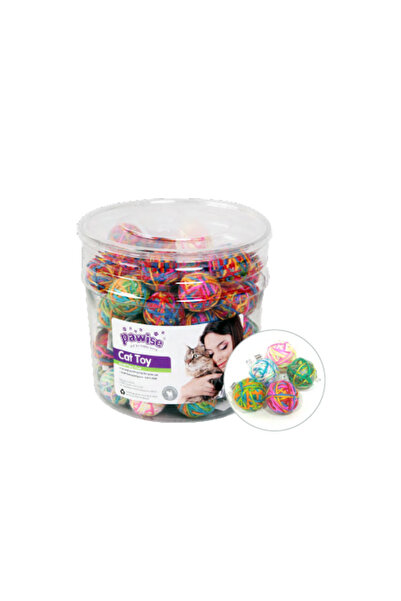 Pawise Set de jucării pentru pisici Caddice Ball, 3,8 cm, Pachet de 48