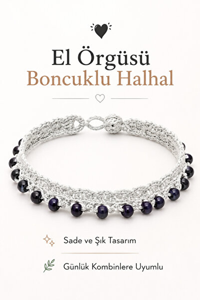 NEHOLİA Hand Knitted Anklet Women's Anklet Beaded Pearl-Colored Wedding Dress...
