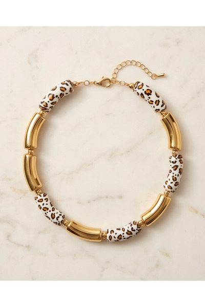 HOSBUTIK Gold Za Leopard Necklace