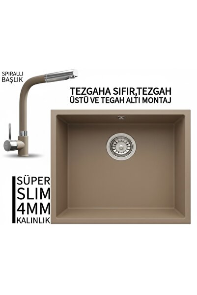 RealStone Steep 50 Cappuccino Granit Evye & Sümela Cappuccino Uyumlu Batarya ...