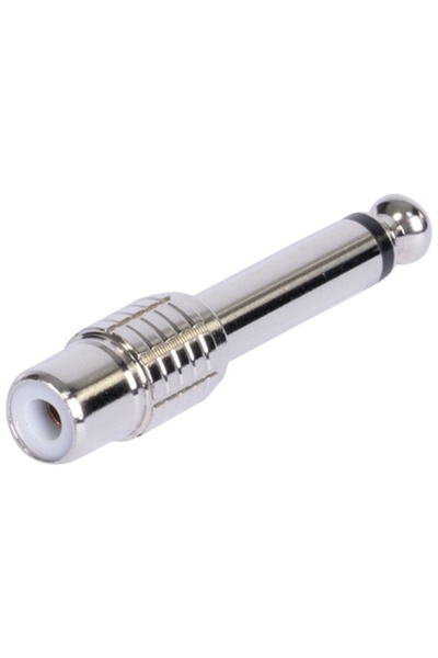 BST Adaptor metalic Jack mono de 6.35mm tată la RCA mamă