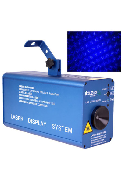 Ibiza Light Lumină laser albastră Ibiza Firefly 200mW DMX Auto Muzicală pentr...