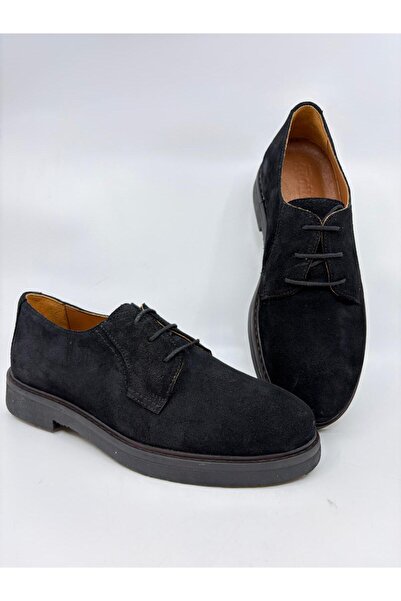 Papuccu Black Suede Men's Leather Shoes