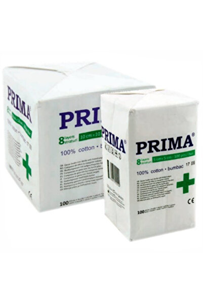 Prima Comprese nesterile tifon Prima, 10 x 10cm, 8 pliuri, 100 buc