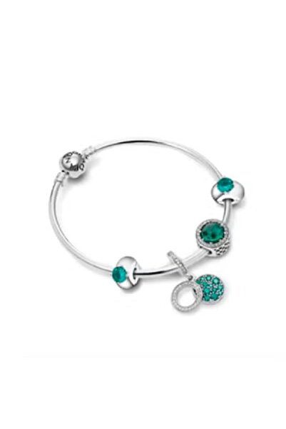 PandoraStore Green charm bracelet