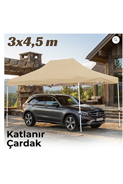 Missidea 3×4,5 Makaslı Katlanır Çardak Krem