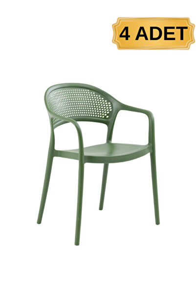 AR PLASTİK MİLOS SANDALYE 4 ADET, Bahçe Balkon Sandalyesi