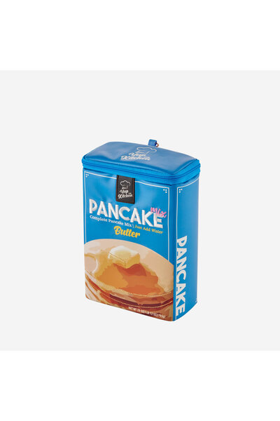 Yup! Mavi Vegan Deri Pancake Makyaj Çantası 18X12x6 Cm